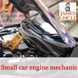 Small car engine mechanic Mr. Sourav Mondal in Joykrishnapur